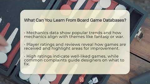 What Can You Learn From Board Game Databases? - The Board Game Xpert