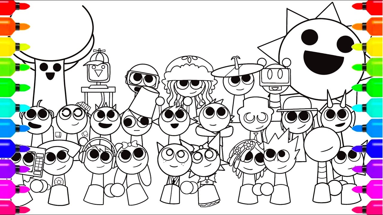 Incredibox Sprunki Coloring Pages / How to Color All Characters