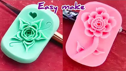 Soap carving || Soap flowers make easy