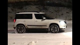 Проверка полного привода Skoda Yeti. Старт с пробуксовкой всех колёс