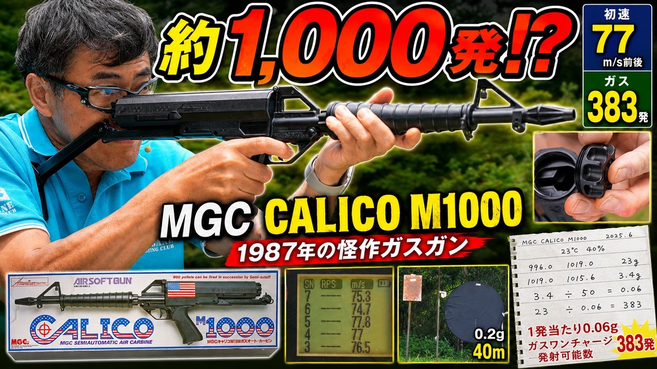 約1,000発撃てる!? MGC CALICO M1000 レビュー｜1987年の近未来SF