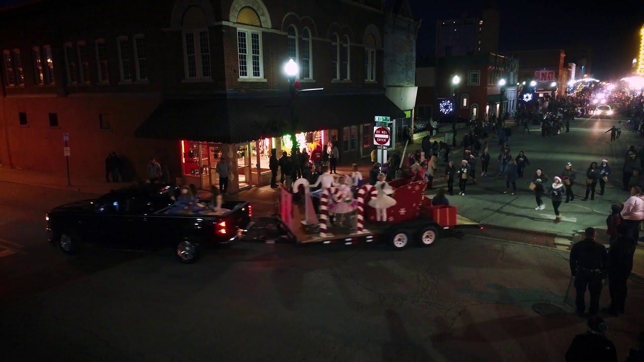 Anderson Christmas Parade Bird's Eye View YouTube