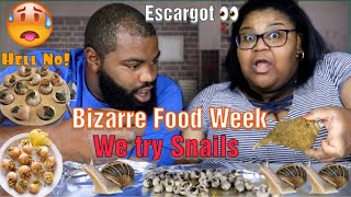 BIZARRE FOODS EATING SNAILS VIDEO 3..... ESCARGOT