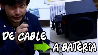 Convertir altavoz de cable a batería recargable