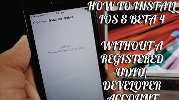 How to install iOS 8 Beta 4 for FREE without a Registered UDID or Developer Account !