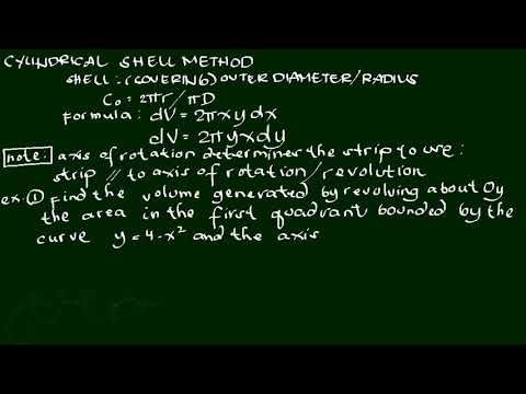 Cylindrical shell  method (solids of revolutions) part 1