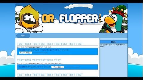 How to make a Club Penguin Website/Blog - DrFlopper