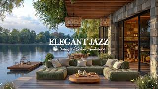 Start New Day With Elegant Jazz | Peaceful Summer With Soft Jazz In Lakeside Living Room For Rela... screenshot 4
