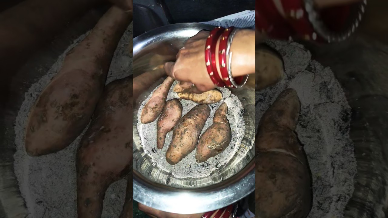 Gas par भुना chulle jaisa शकरकंद (Sweetpotato)😋