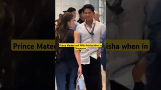 Prince Mateen And Wife Anisha When In Singapore Throwback