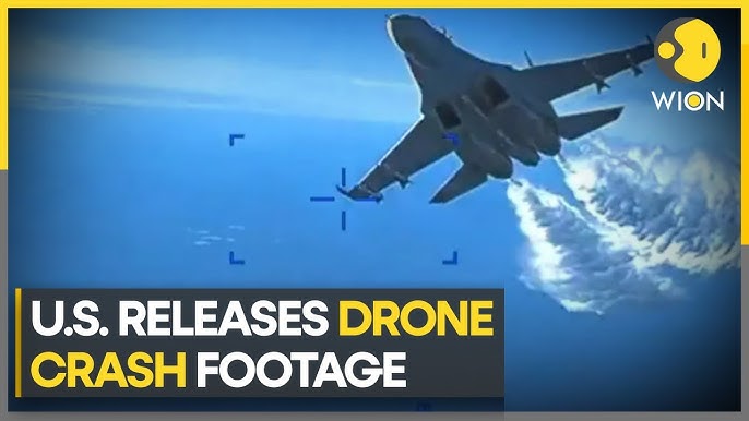 Ukrainian Jet Crashes Trying To Shoot Down Russian Kamikaze Drone - YouTube