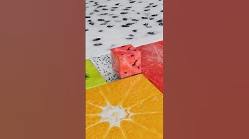 Satisfying Fruits Cube Slide - Blender animation #oddlysatisfying