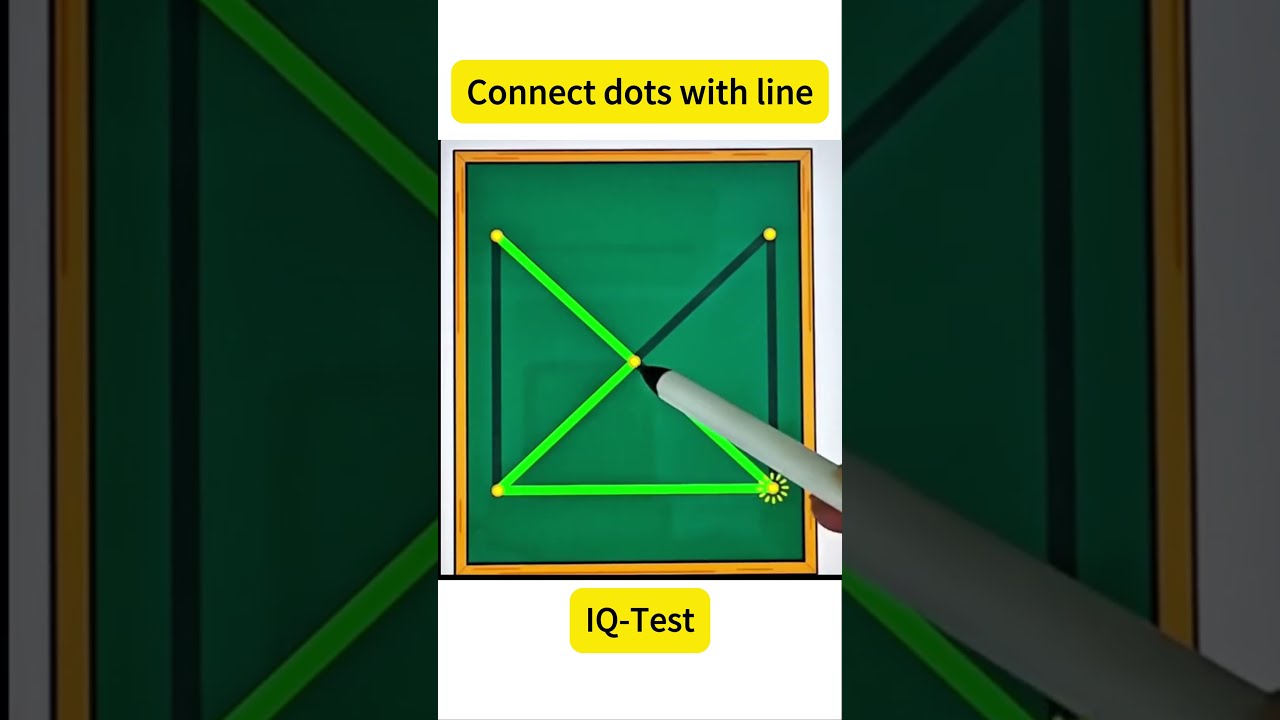 Can You Connect All Dots With Line IQ Test Shorts Iqtest