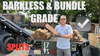 Busting Down Big Rounds!! Bundle/ Barkless Restaurant Grade Splits #firewood #wolferidge