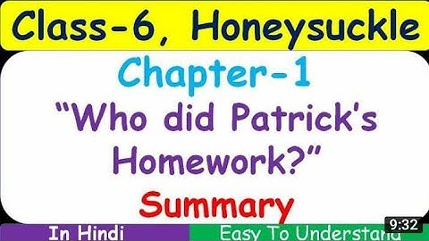 CLASS 6 | Who Did Patrick