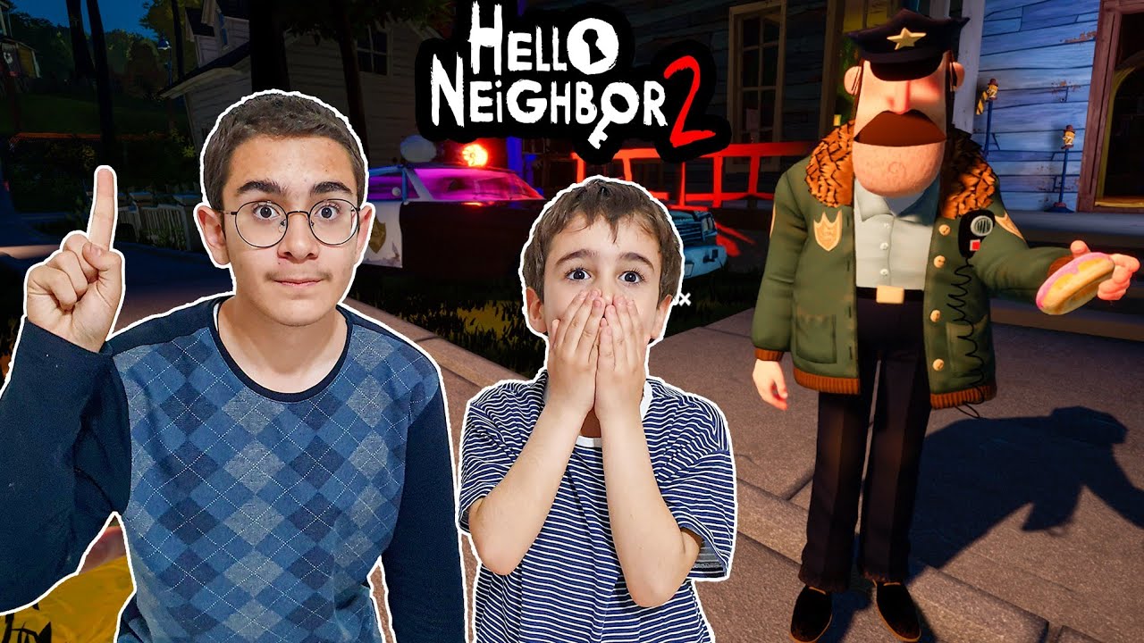 HELLO NEIGHBOR AMCANIN EVİNİ KORUYAN POLİSİN ANAHTARINI ALDIK!! HELLO NEİGHBOR 2 OYNUYORUZ