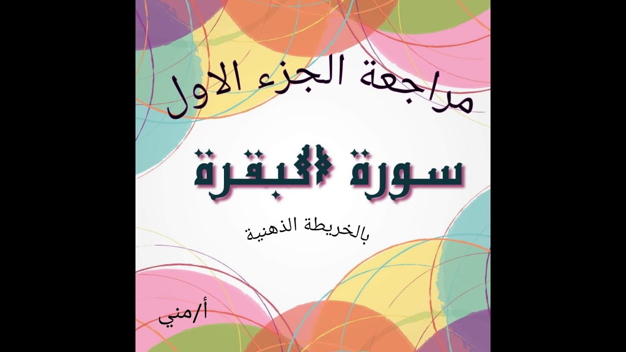 مراجعة على الجزء الأول من سورة  البقرة👌👌 بالخريطة الذهنية