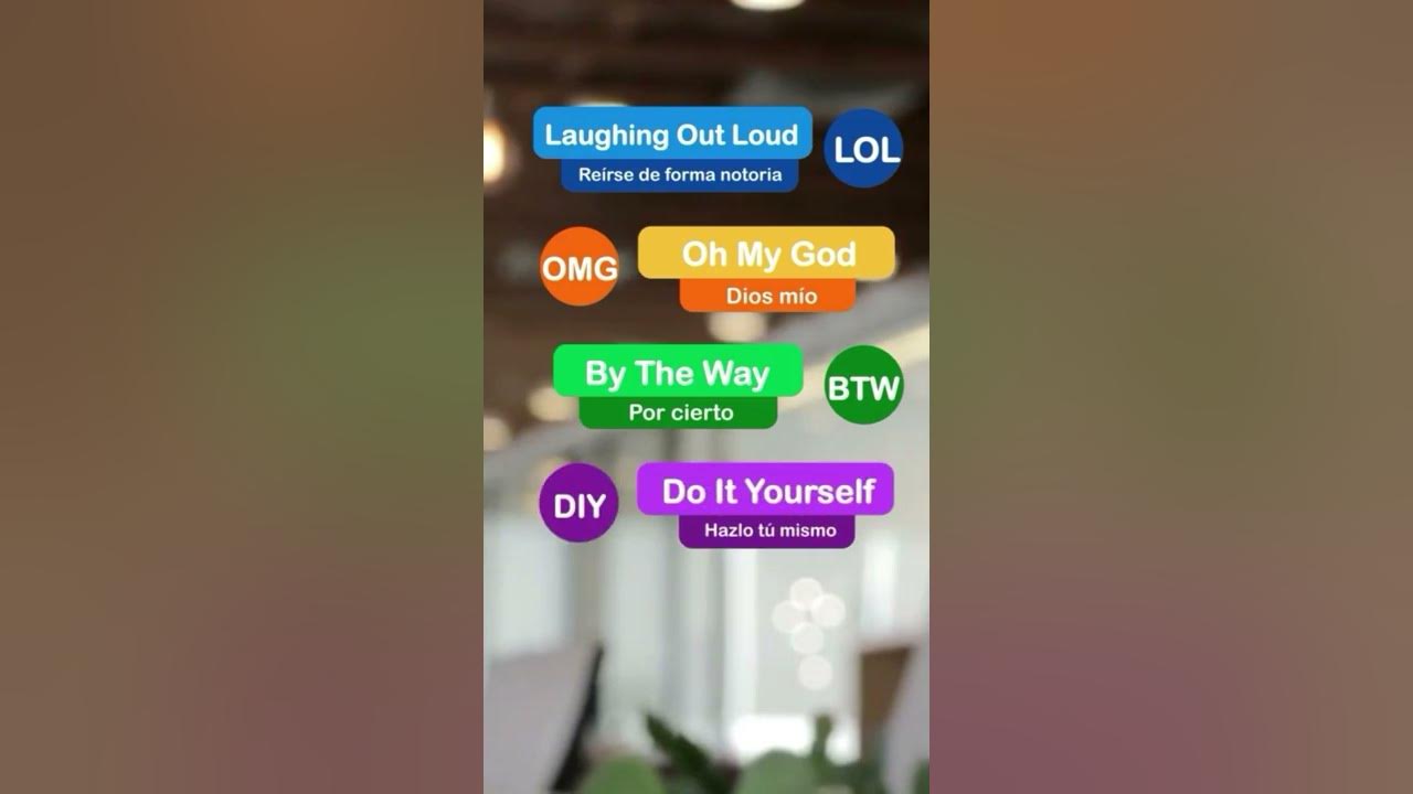 ¿Qué significa LOL, OMG, BTW...? ABREVIATURAS EN INGLÉS YouTube