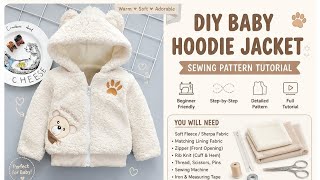 የህፃናት ሁዲ ጃኬት ፓተርን አሰራር | Baby Hoodie Jacket Pattern Drafting Tutorial