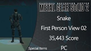 MGS2: Substance | PC | Snake | First Person View | Level 02 | Special Items | 35443 Score
