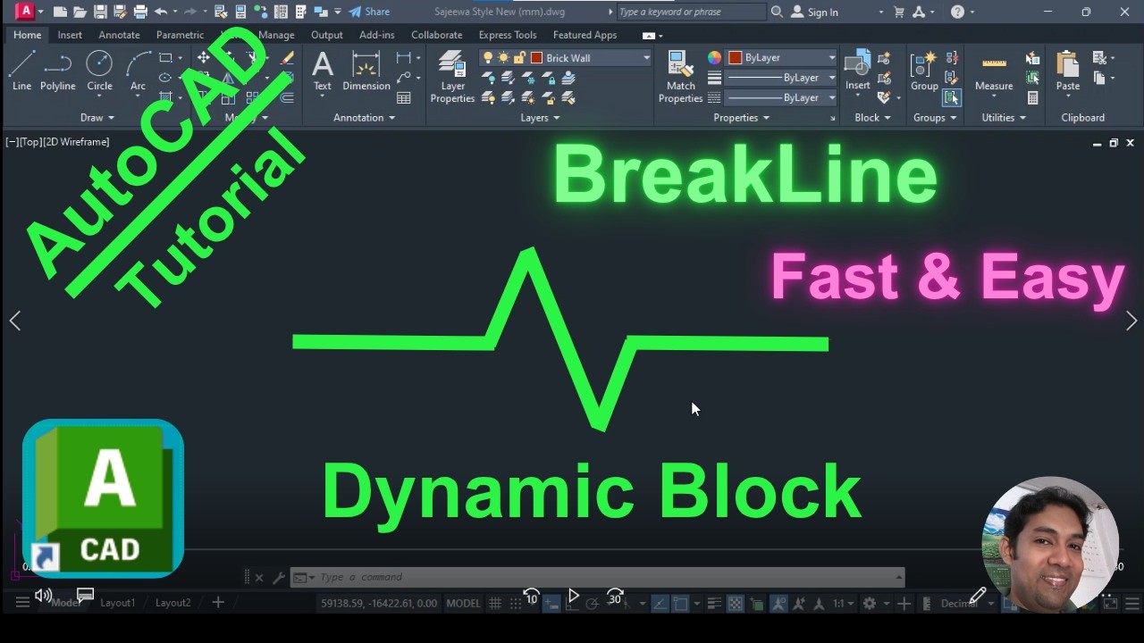 AutoCAD Dynamic Block | Break Line - YouTube