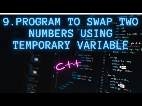 Program to swap two numbers using temp in C++ tutorial-20