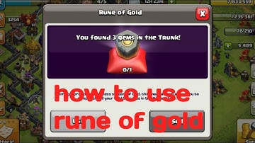 How to use rune of gold ?