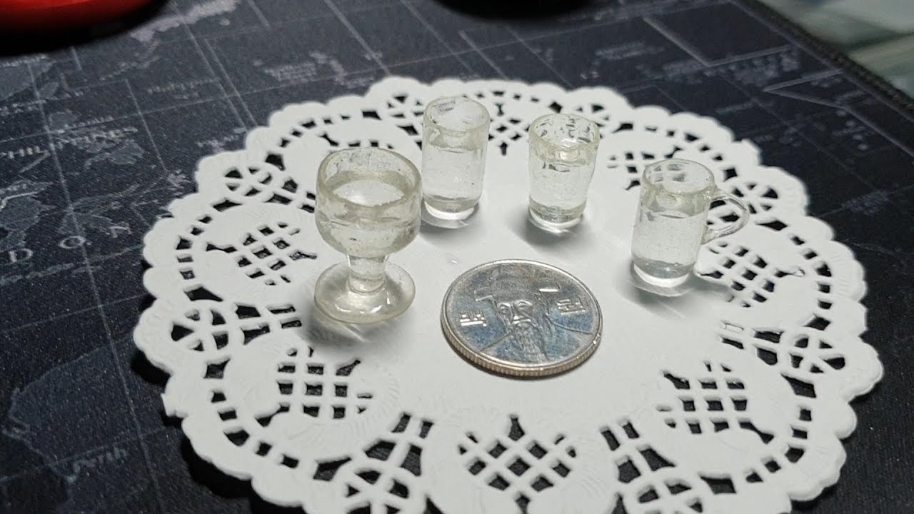 [UV레진] 미니어처 컵 만들기-젤네일 가능 UVResin - Making a miniature cup - Gel nail polish is also available.