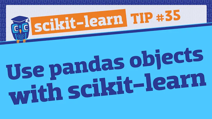 Don't use .values when passing a pandas object to scikit-learn