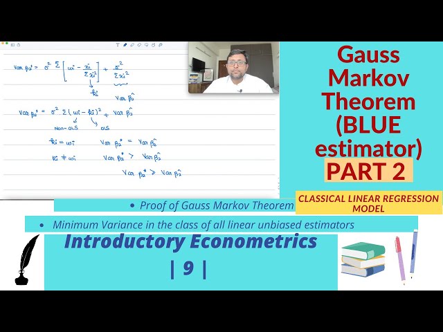 [Econometrics] Gauss Markov Theorem | Part 2 | Proof | Minimum Variance | | 9 |