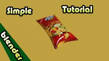 create Chips bag for beginners using blender