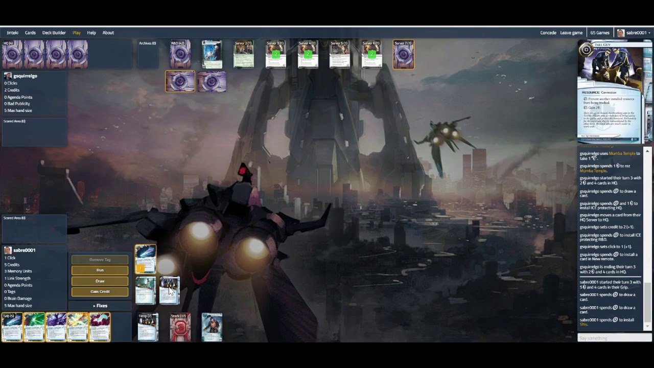 Netrunner - Cloud Geist (sabre0001) vs Corporate Town Gagarin (gsquirrelgo)