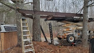 Tree House Frame using Mobile Home Frame.