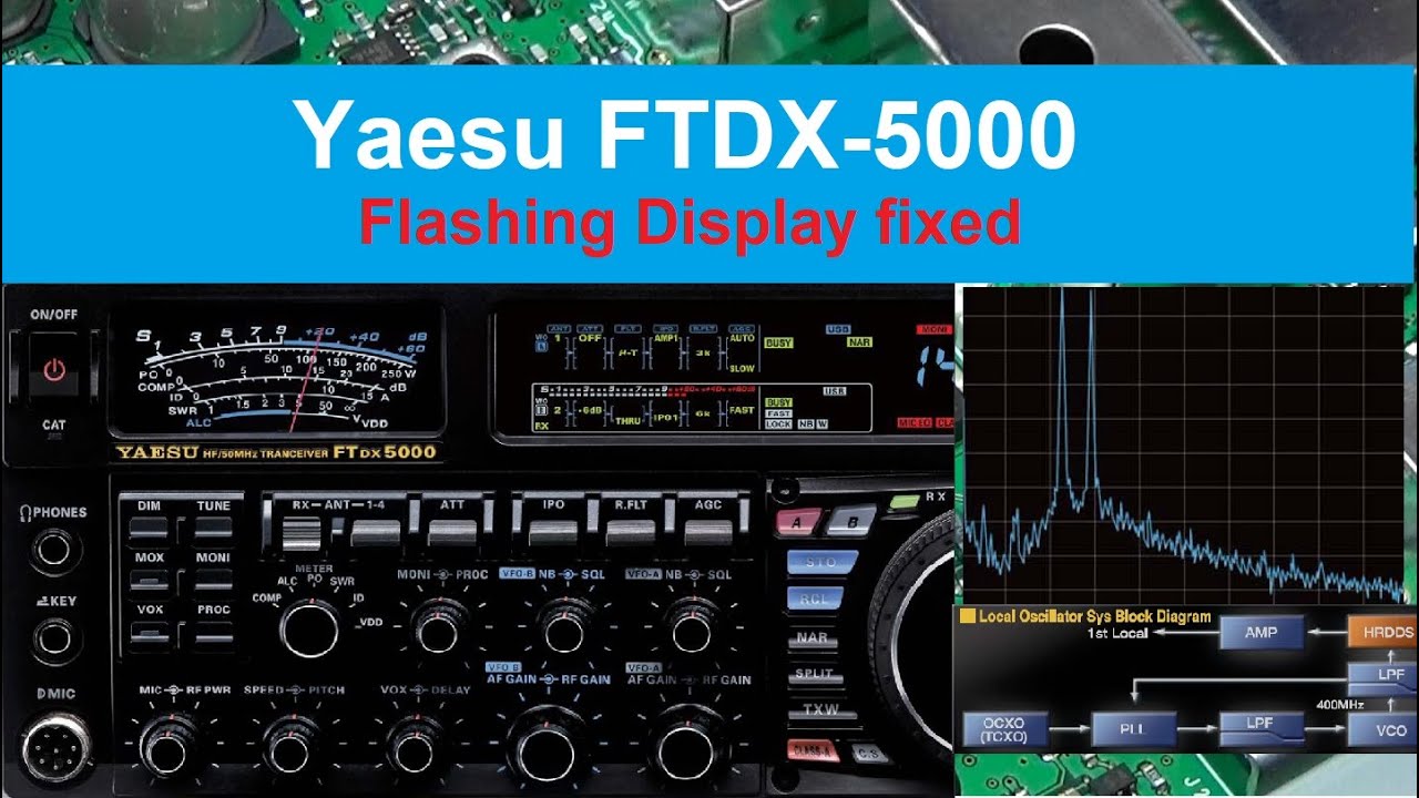 275 Yaesu FT DX-5000 Flashing Display fixed - YouTube