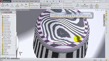 093 SolidWorks 2014 Surface Tutorial  Zebra Stripes for surface quality