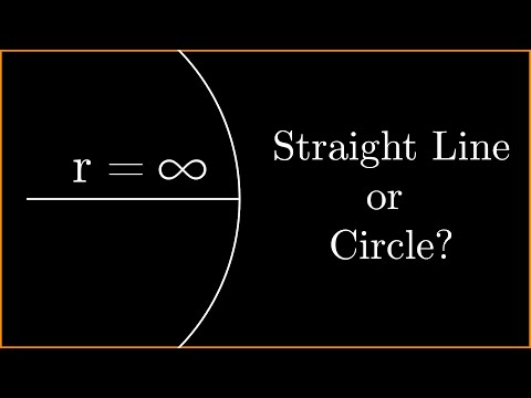 Short Animations: Straight Line or Circle with Infinite Radius?
