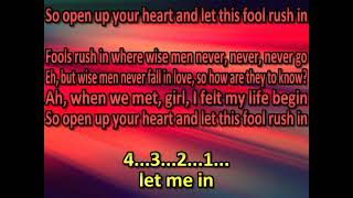 Bobby Caldwell - Fools Rush In (karaoke)(by request)