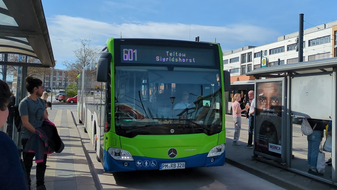 Regiobus PM|Mitfahrt im C2 G auf dem 601 von S Potsdam Hbf bis Warthestraße