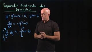 Separable differential equation: example | Lecture 4 | Differential Equations for Engineers