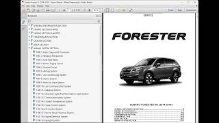 Subaru Forester SJ 2014-2018 - Workshop Service Repair Manual - Electrical Wiring Diagrams