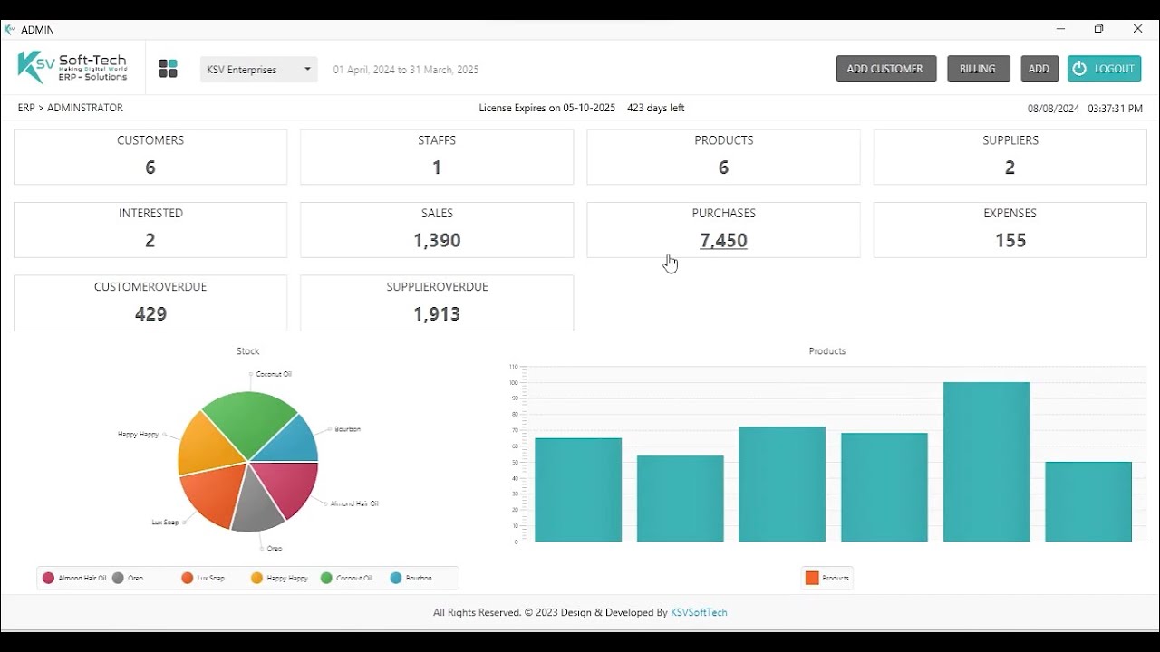 Retail ERP Software DEMO in Hindi | Get Lifetime License Free - YouTube