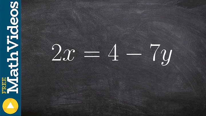How to write a linear equation in standard form