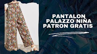 pantalon palazzo niña PATRON GRATIS