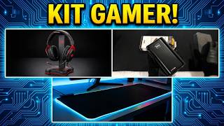 Suporte Headset Redragon + Carregador Portátil i2GO PRO 20000mAh + Mouse Pad Gamer  Rgb Arcticus!