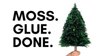 EASY realistic miniature tree for your Christmas village, dollhouse & gaming