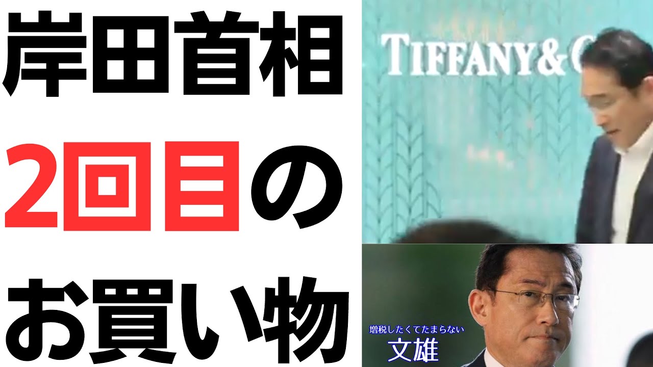 岸田首相・日本橋の高級百貨店に2回目のお買い物！積もり積もった岸田への国民の怒り徹底紹介！「メザシの土光」と真逆の「天ぷらの岸田」！を扱う動画のサムネイル