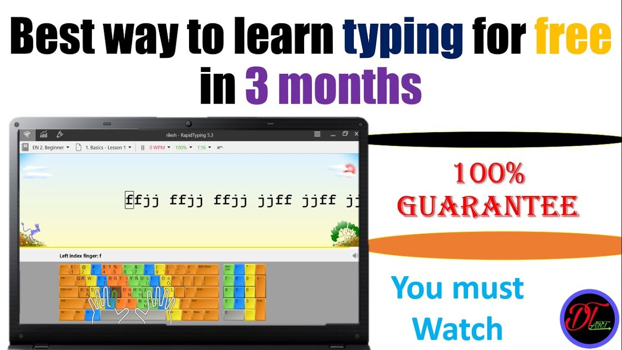 Learn typing in 3 months for free || Best typing software for PC. - YouTube