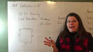 AP Calculus 5.10:  Introduction to Optimization Problems
