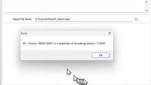 Sage 100: AP Invoice Import Perform Logic Finds Any Duplicates regardless of either