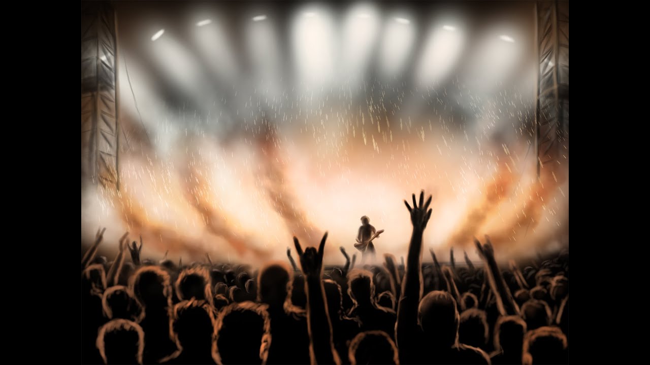 SpeedPaint rock concert crowd (photoshop)